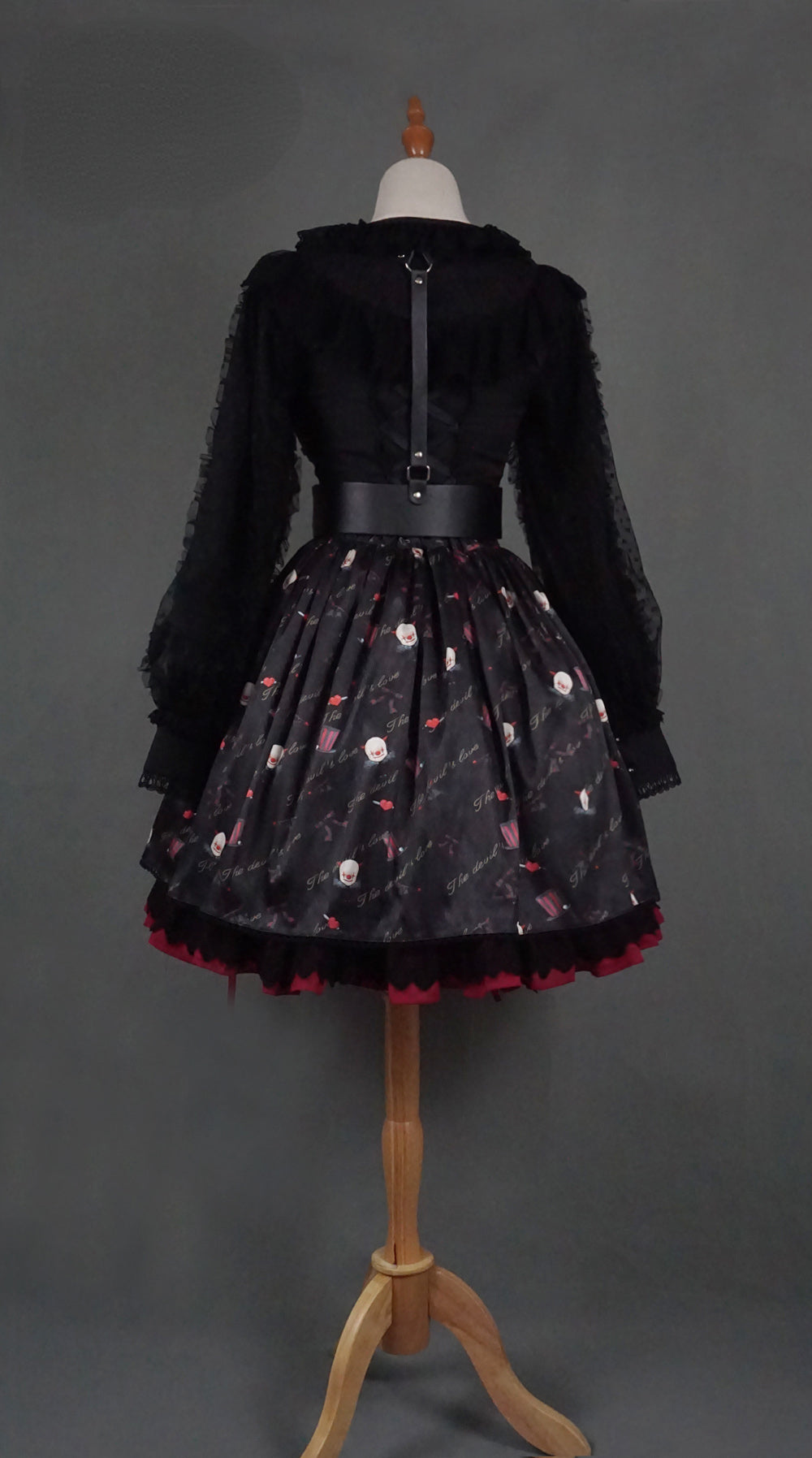 Halloween Gothic Lolita Lace Up Skirt S22739