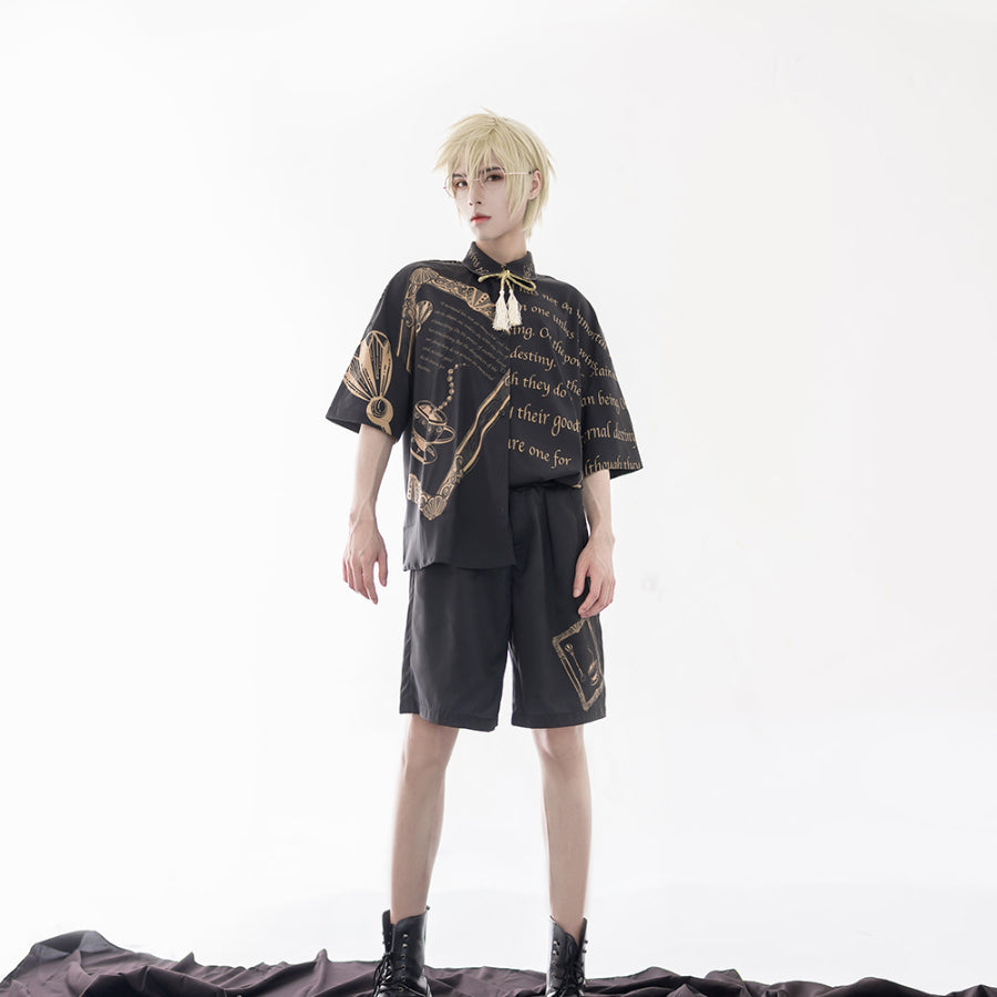 Summer Little Prince Loose Printed Lolita Short Sleeve Shirt