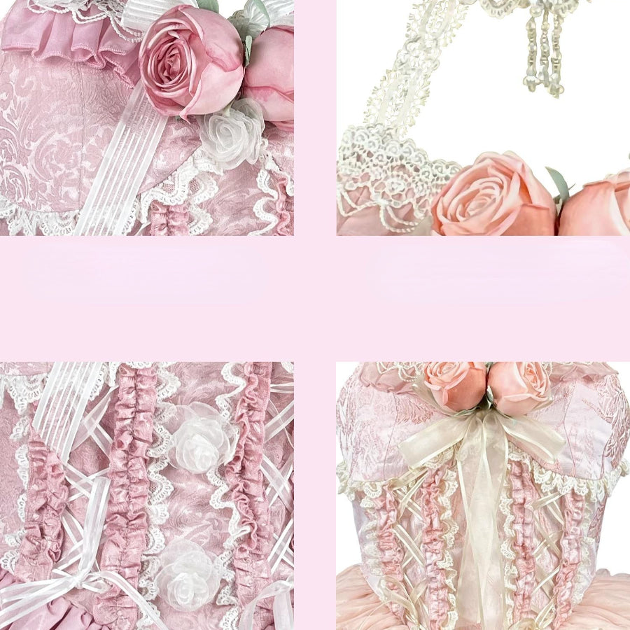 Original Sweet Fairy Rose Lolita Princess Dress Sets S22634