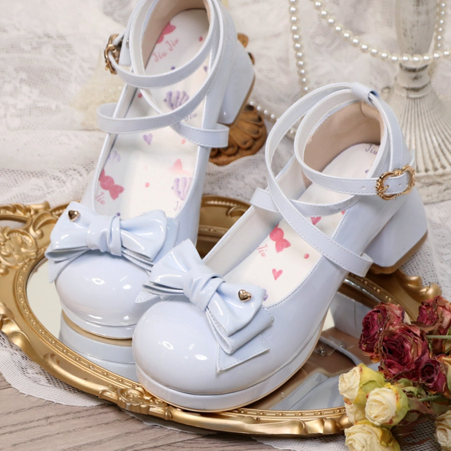 Sweet Round Toe Middle-heeled Lolita Shoes