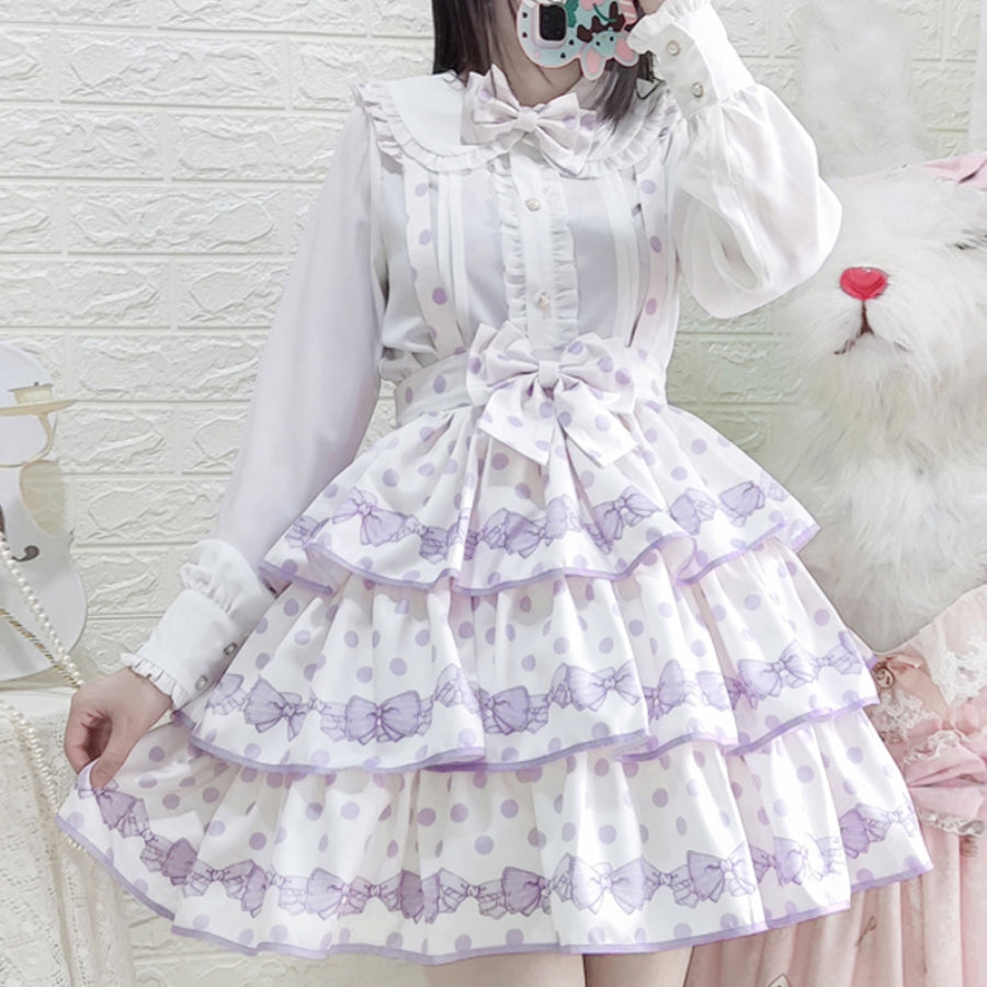 Daily Sweet Dot Lolita Strap Skirt