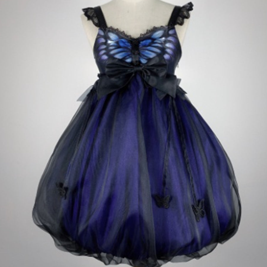 Halloween Lolita Butterfly Princess Ballet Bud Dress