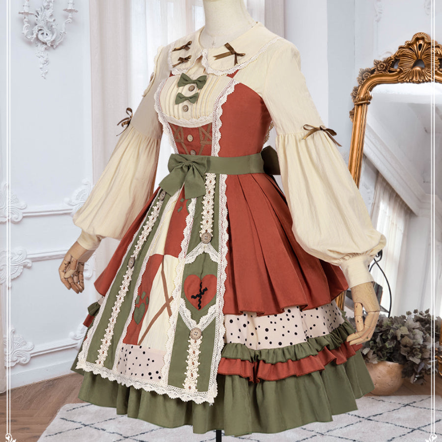 Japanese Pastoral Style Lolita Jumper Skirt Sets