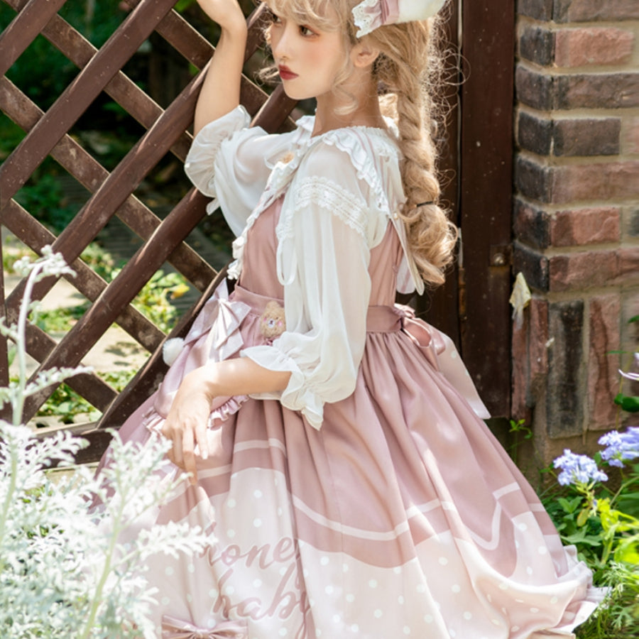 Lovely Dot Princess Lolita Bud Jumper Skirt