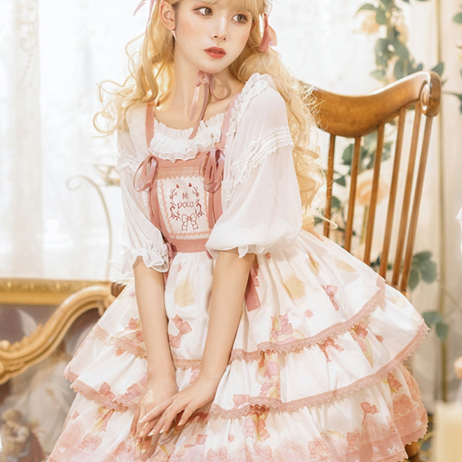 Summer Lovely Lolita High Waist Jumper Skirt