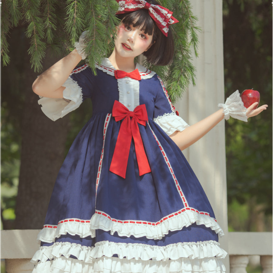 Royal Gorgeous High Waist Lolita Short Sleeve Dress