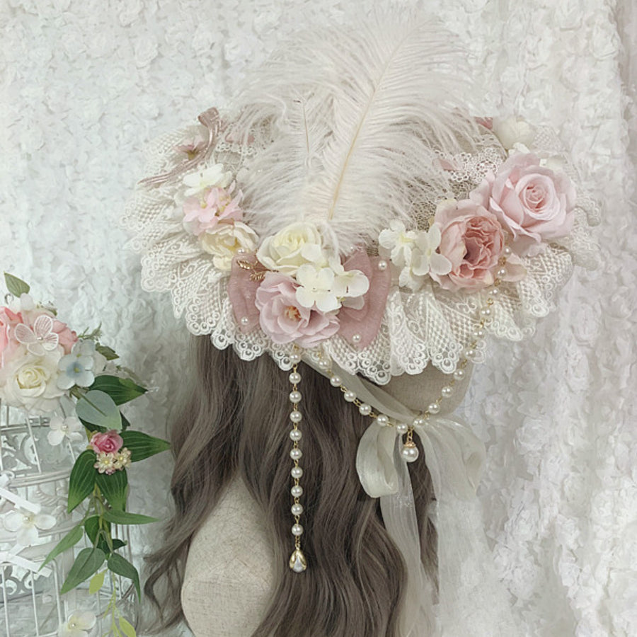 Gorgeous and Elegant Tea Party Lolita Flowers Hat