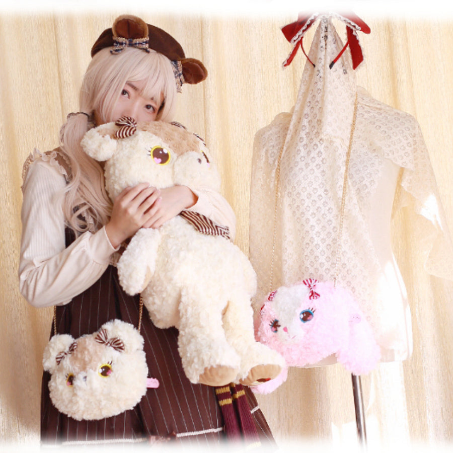 Lovely Lolita Bear and Rabbit Crossbody Bag