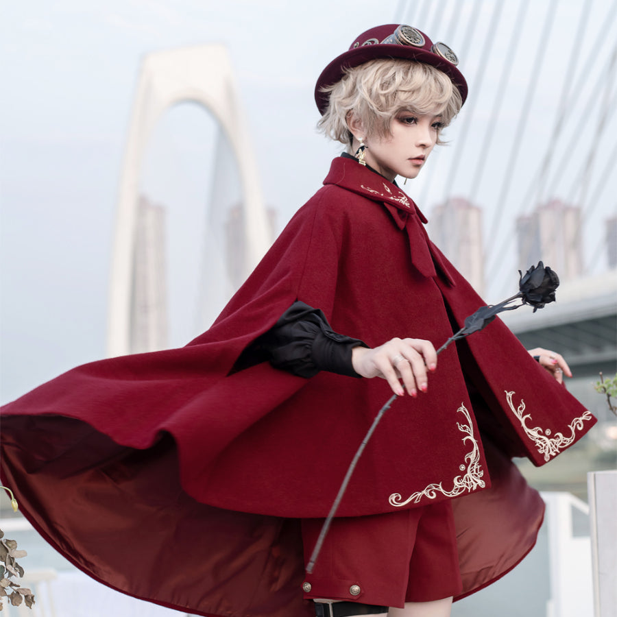 PRE-SALE Medieval Retro Little Prince Embroidered Woolen Lolita Cloak