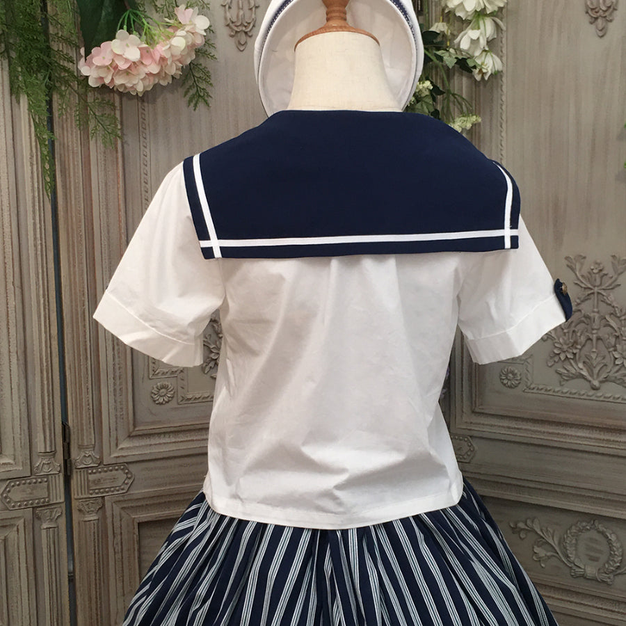 Summer Stripe Sailor Top and Skirt