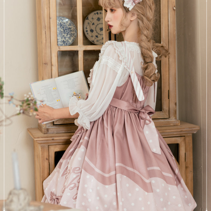 Lovely Dot Princess Lolita Bud Jumper Skirt