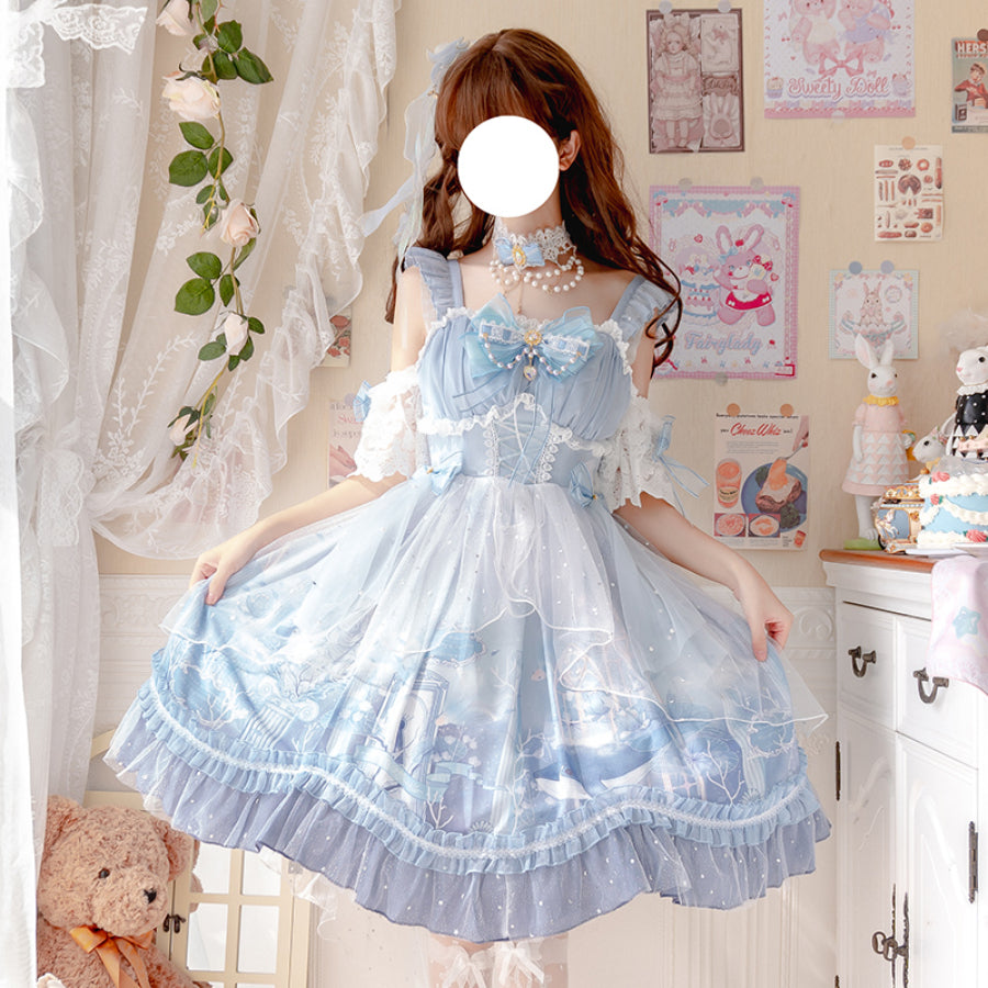 Sweet Lolita Princess Long-medium Jumper Skirt Sets