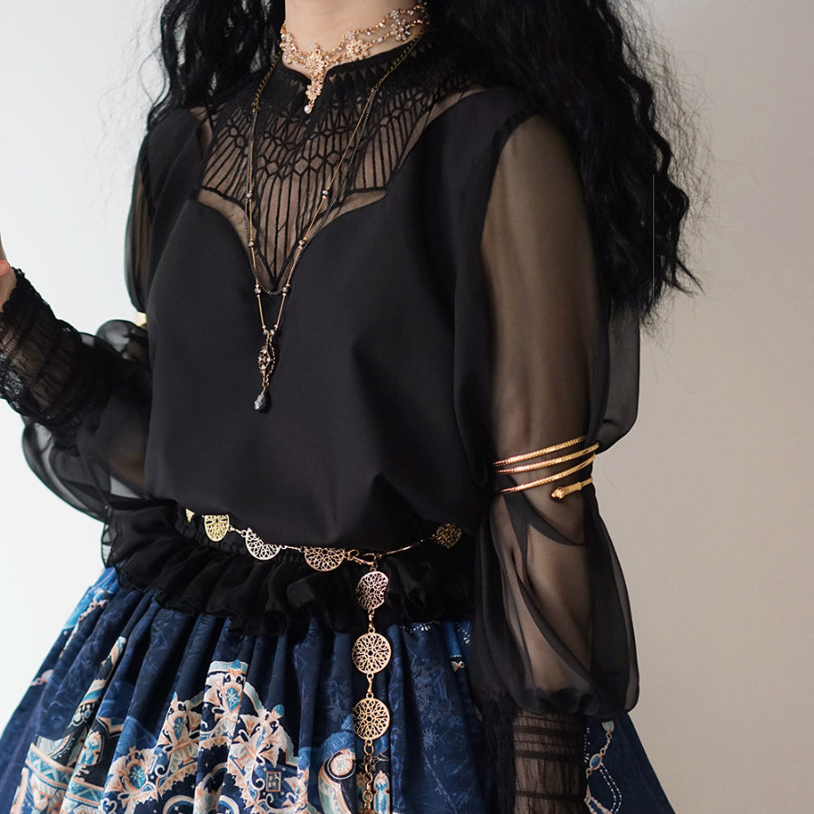 Egypt Style Embroidered Lolita Long Sleeve Shirt