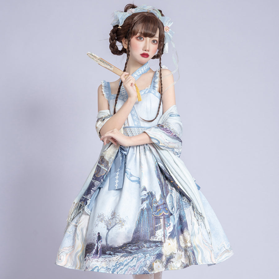 Chinese Style Vintage Lolita Slip Dress Sets