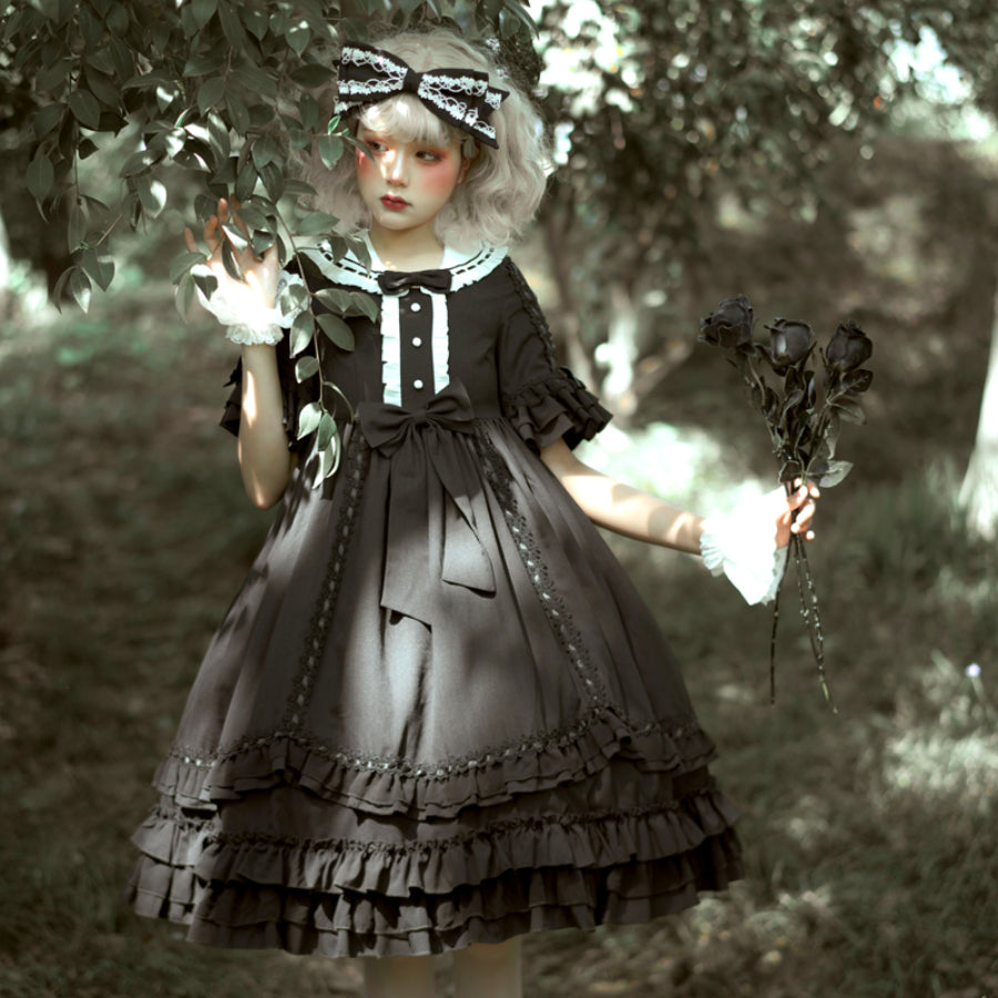 Royal Vintage Gothic Lolita Short Sleeve Dress