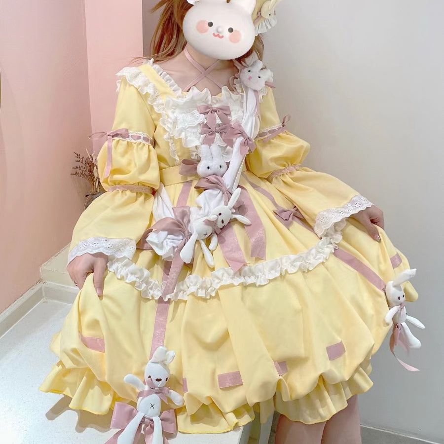 Sweet and Lovely Lolita Long-sleeved Dress