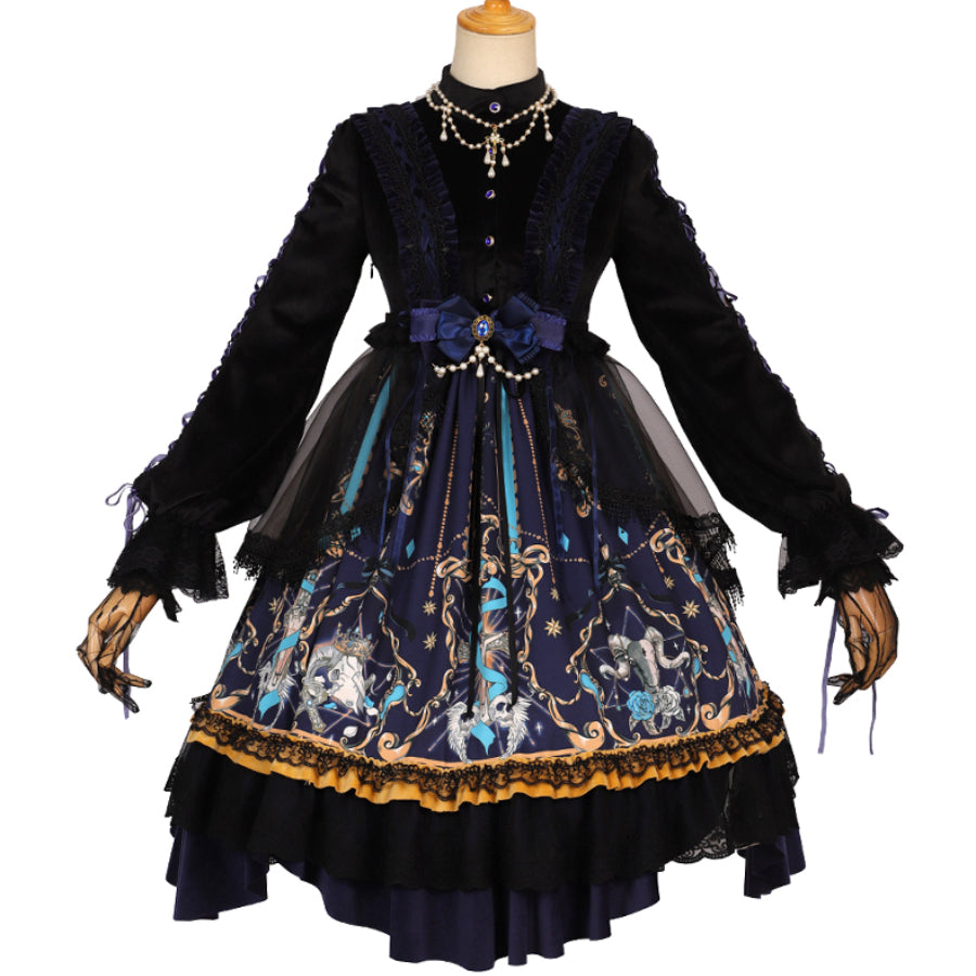 Vintage Gothic Lolita Long-sleeved Dress Sets S22602