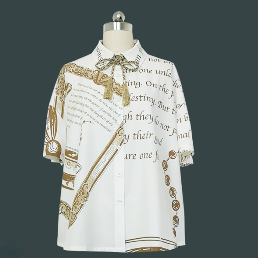 Summer Little Prince Loose Printed Lolita Short Sleeve Shirt