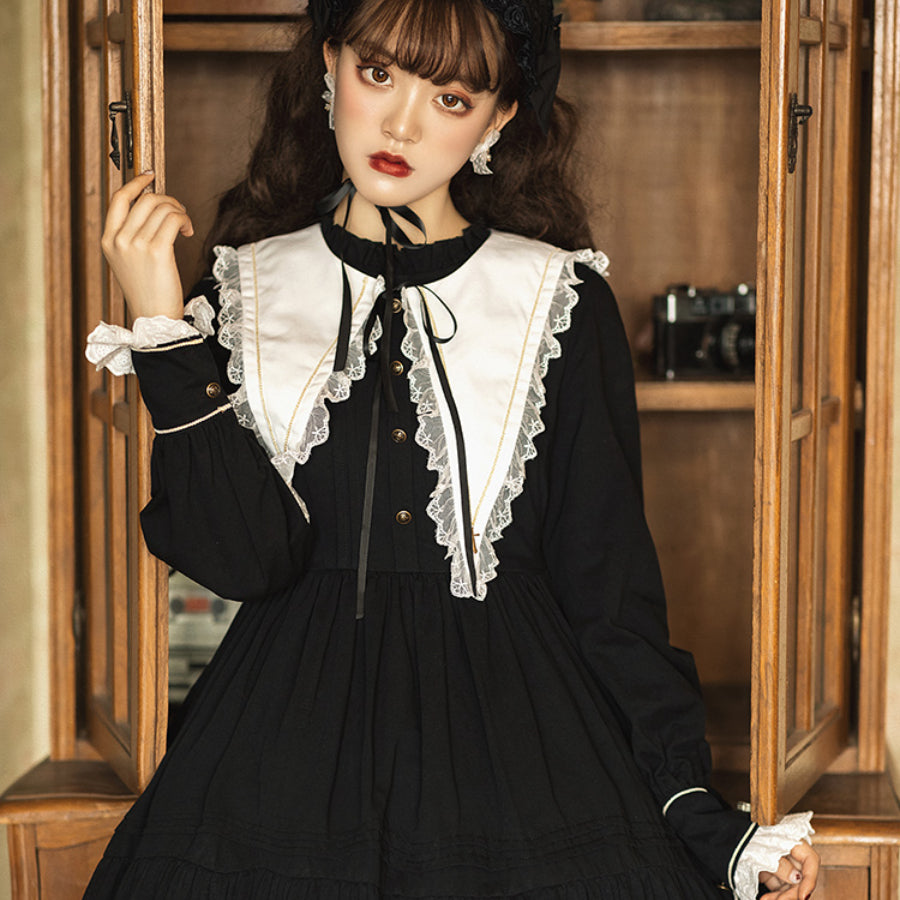 Autumn Winter Halloween Gothic Lolita Long Sleeve Dress