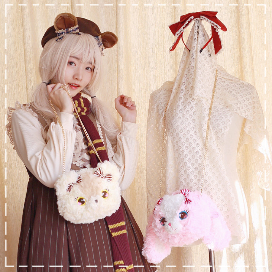 Lovely Lolita Bear and Rabbit Crossbody Bag