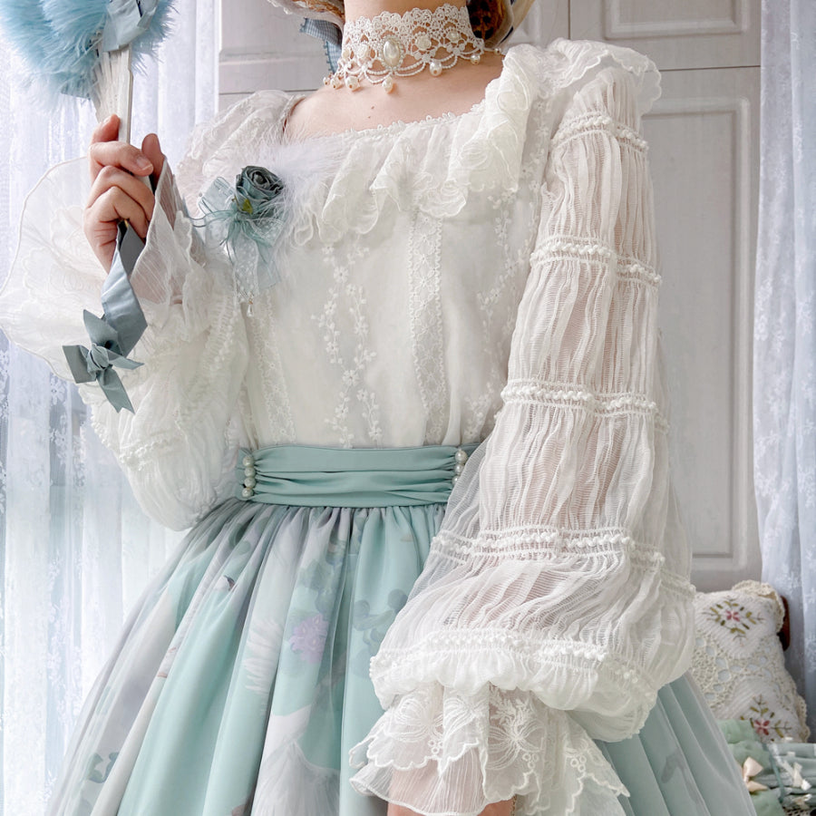 Swan Lake Vintage Lolita Lace Long-sleeved Shirt