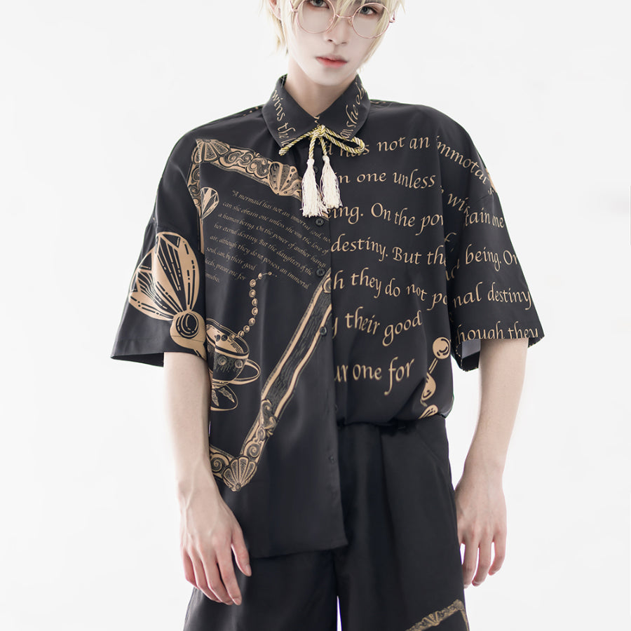 Summer Little Prince Loose Printed Lolita Short Sleeve Shirt