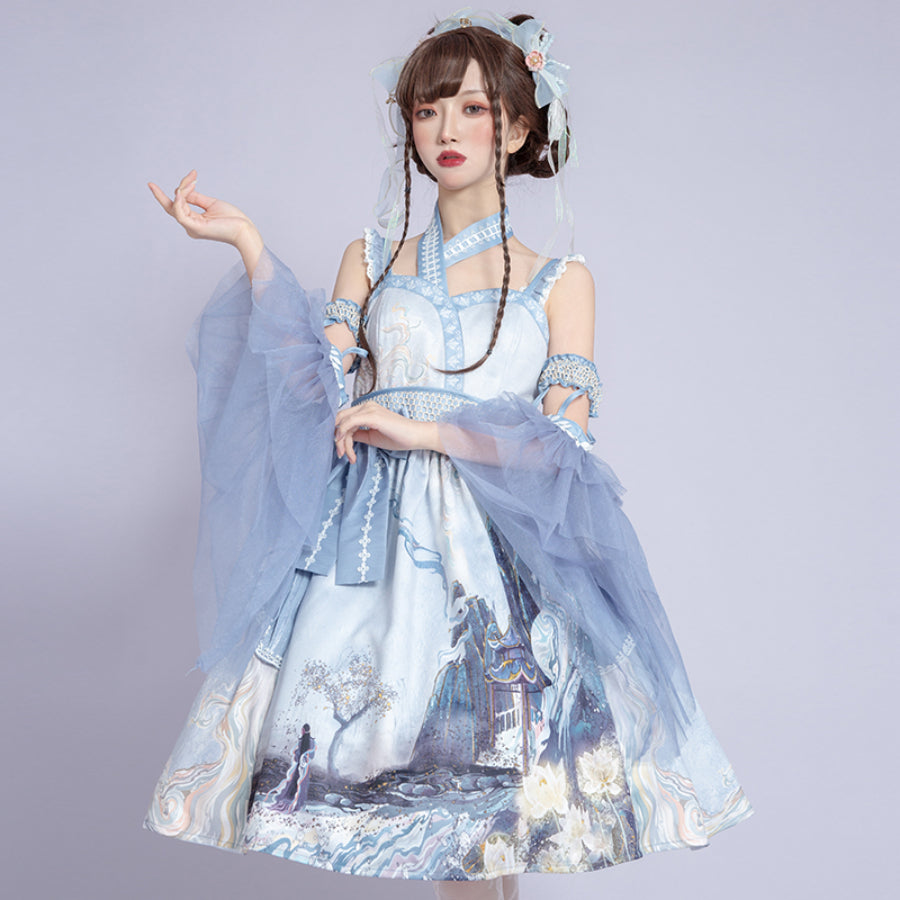 Chinese Style Vintage Lolita Slip Dress Sets