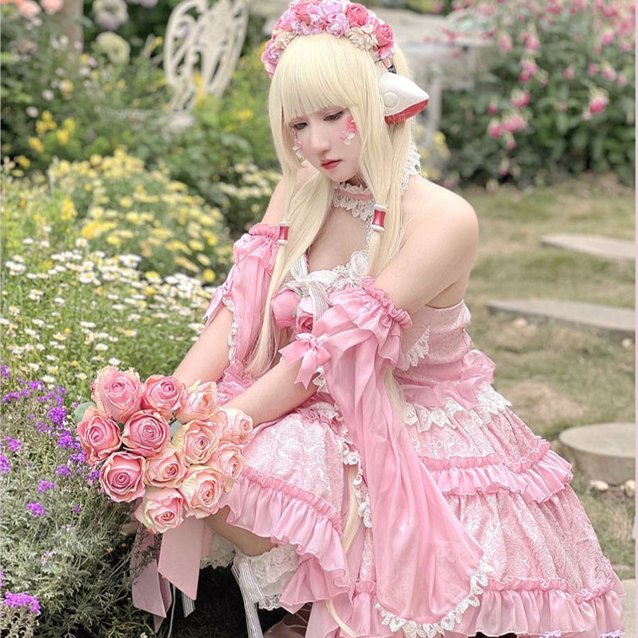 Original Sweet Fairy Rose Lolita Princess Dress Sets S22634