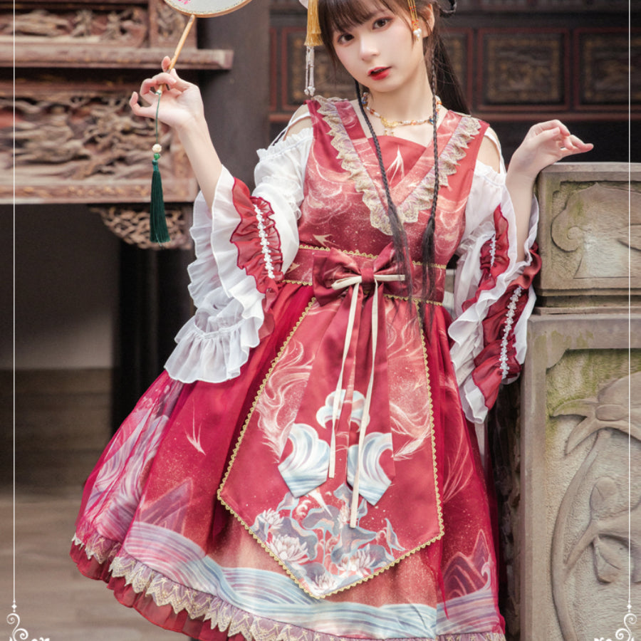 Chinese Style Daily Lolita Long Sleeve Dress