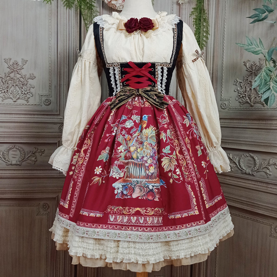 Bavaria Style Velvet Slim Lolita Short Jumper Skirt