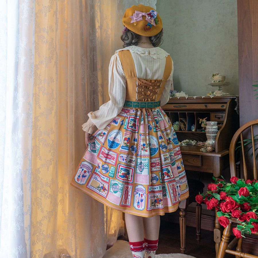 American Style Vintage Daily Lolita Jumper Skirt