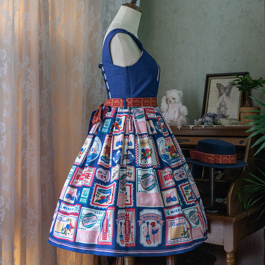 American Style Vintage Daily Lolita Jumper Skirt