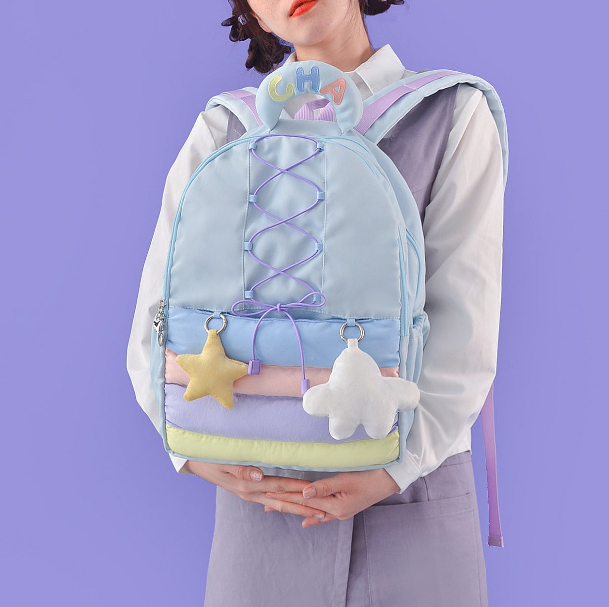 Lovely Rainbow Large-Capacity Backpack