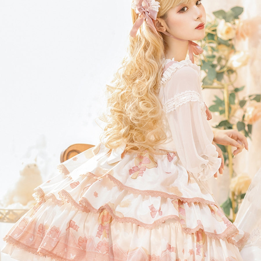 Summer Lovely Lolita High Waist Jumper Skirt