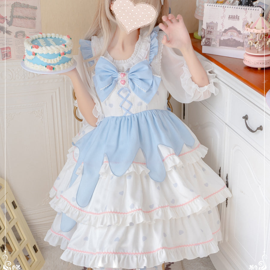 Daily Sweet and Lovely Lolita Three-layered Jumper Skirt S22805