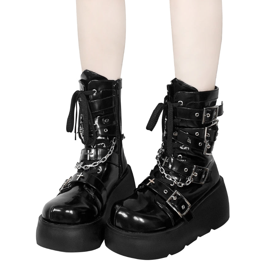 Original Spice Girl Lolita Round Toe Short Boots S22657