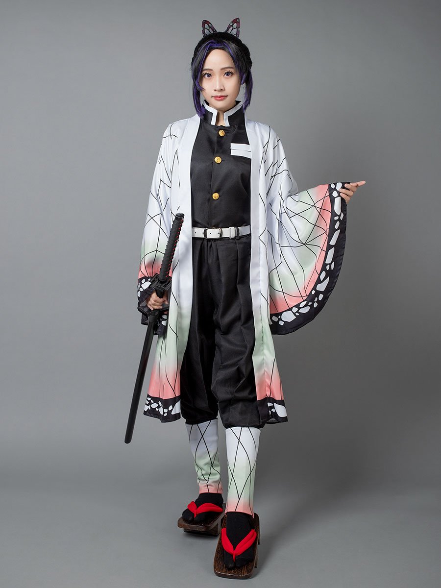 cosfun Demon Slayer : Kimetsu no Yaiba Kochou Shinobu Cosplay Costume