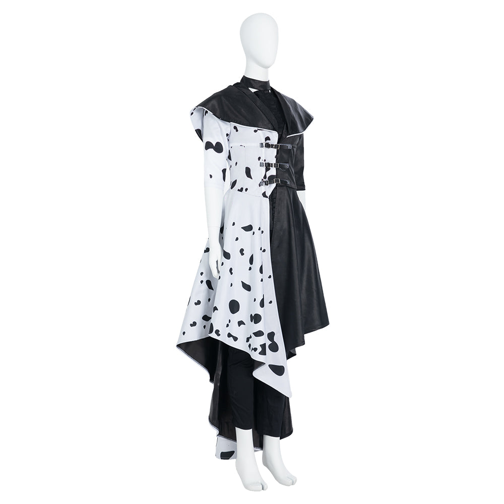 Cos Cruella Red Dress Black And White Witch Live-action Anime