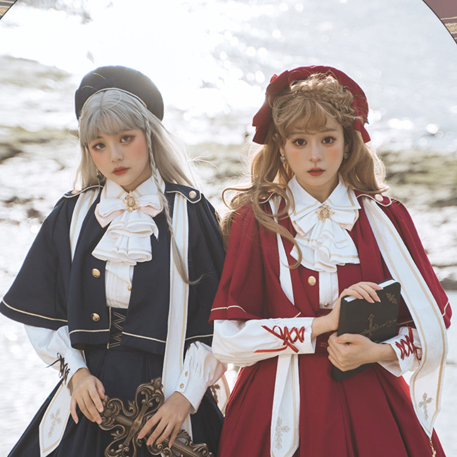 Choir College Lolita Embroidered Cape Sets