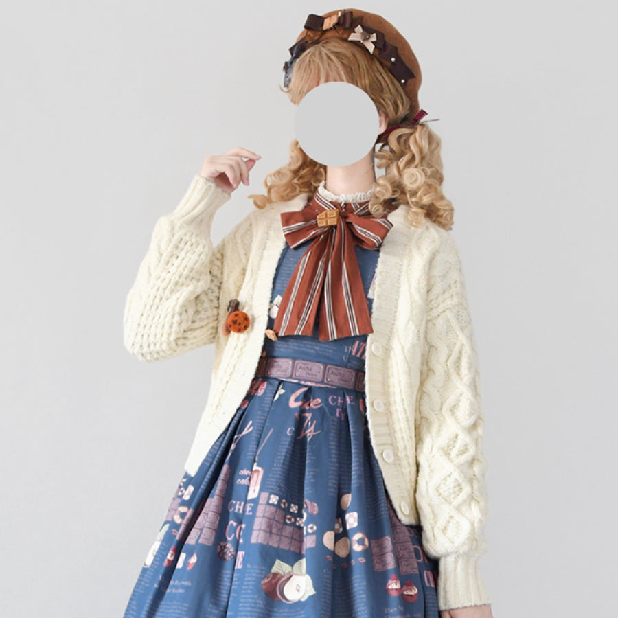 Winter Loose Lolita Knitted Sweater Coat