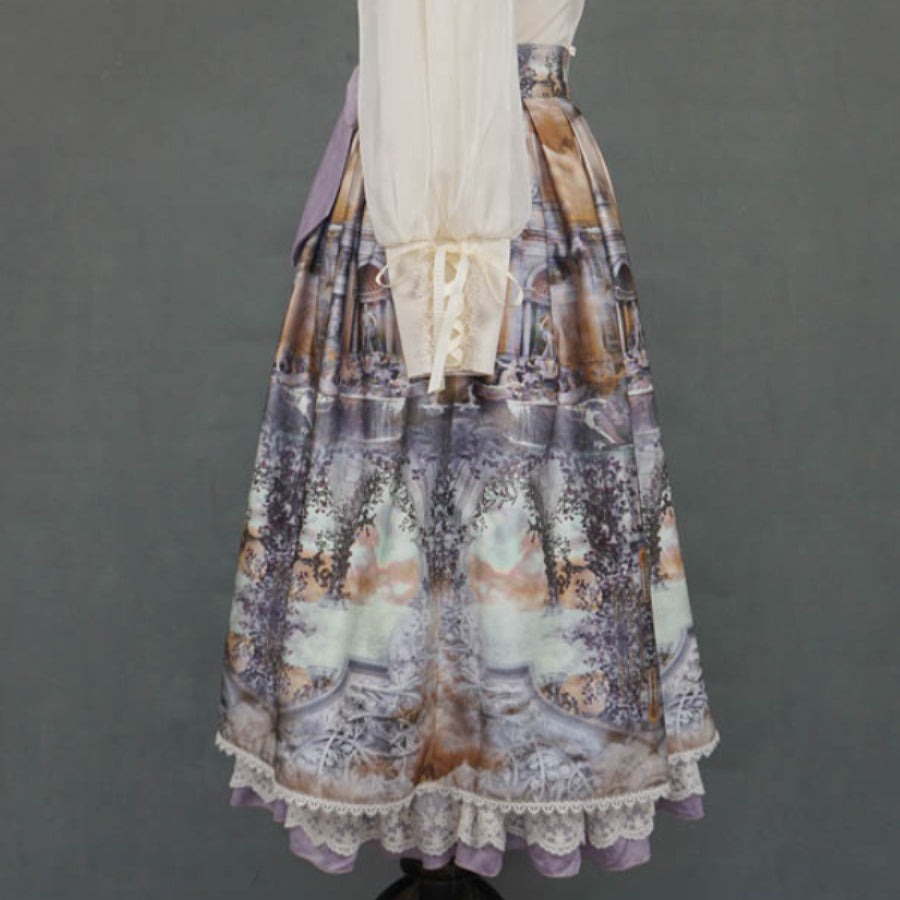 Spring Autumn Elegant Lolita Long Skirt