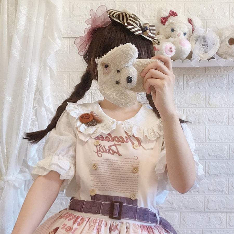 Chocolate Daily Sweet and Lovely Lolita Short Sleeve Shirt