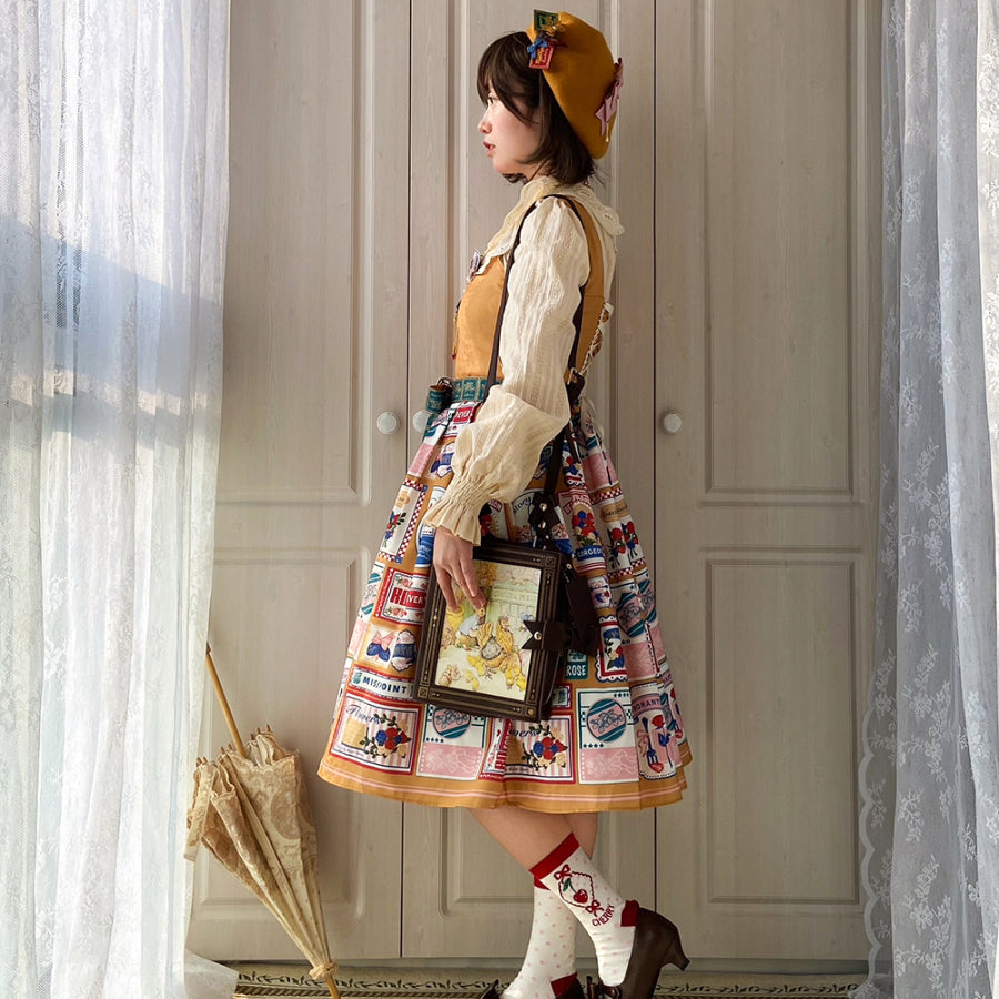 American Style Vintage Daily Lolita Jumper Skirt