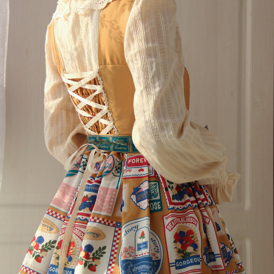 American Style Vintage Daily Lolita Jumper Skirt