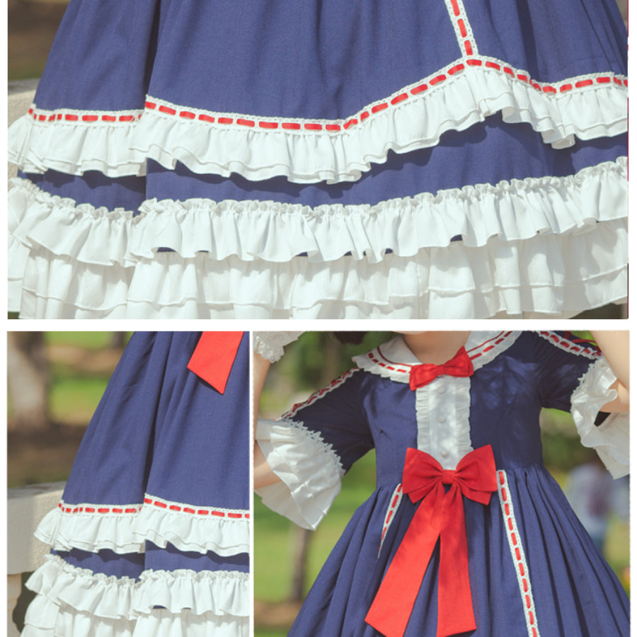 Royal Gorgeous High Waist Lolita Short Sleeve Dress