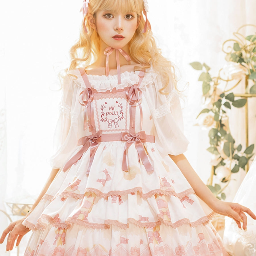 Summer Lovely Lolita High Waist Jumper Skirt