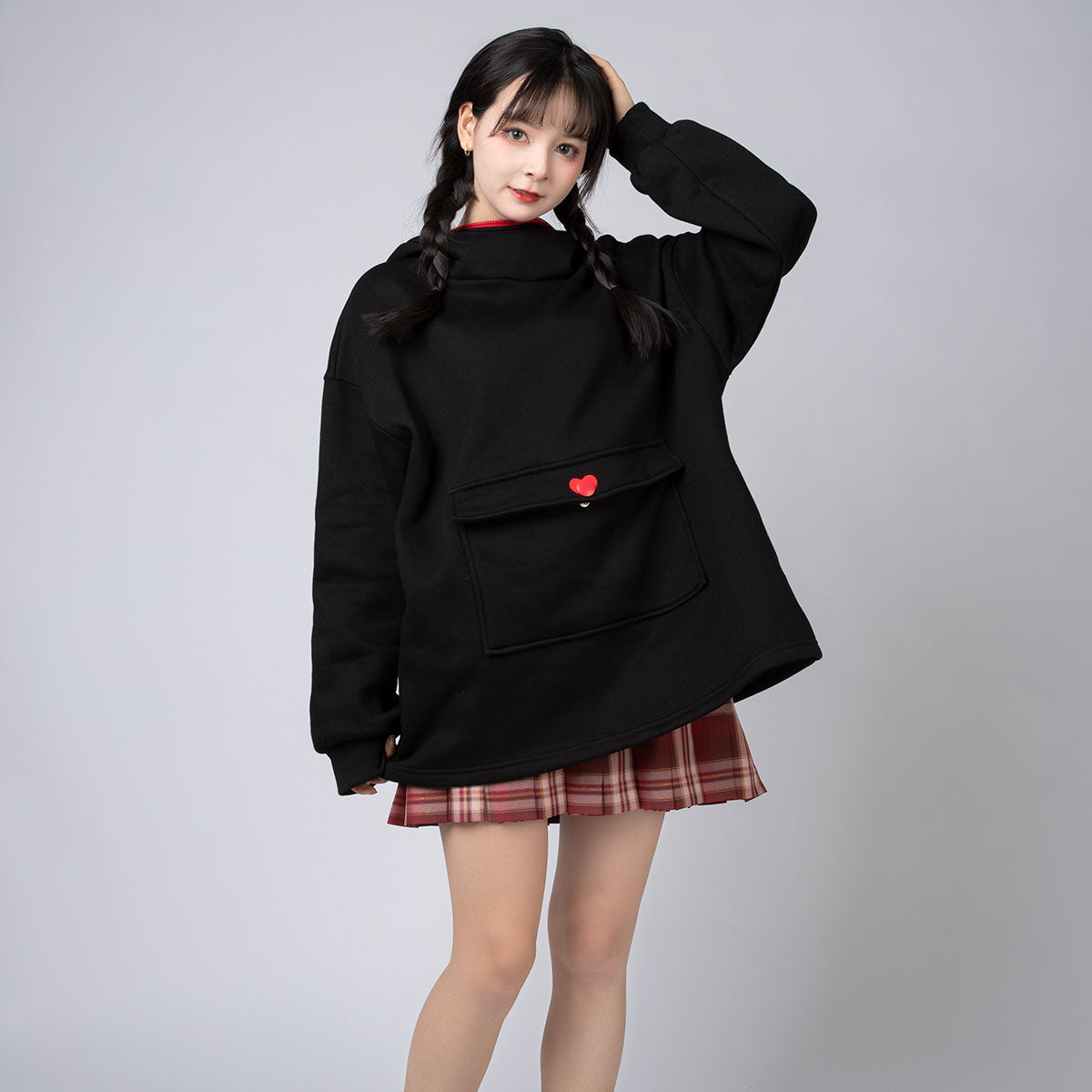 Original Oversized Black Bat Hooded Sweatshirt C00716