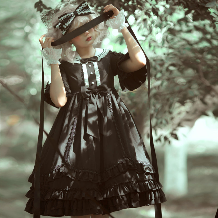 Royal Vintage Gothic Lolita Short Sleeve Dress