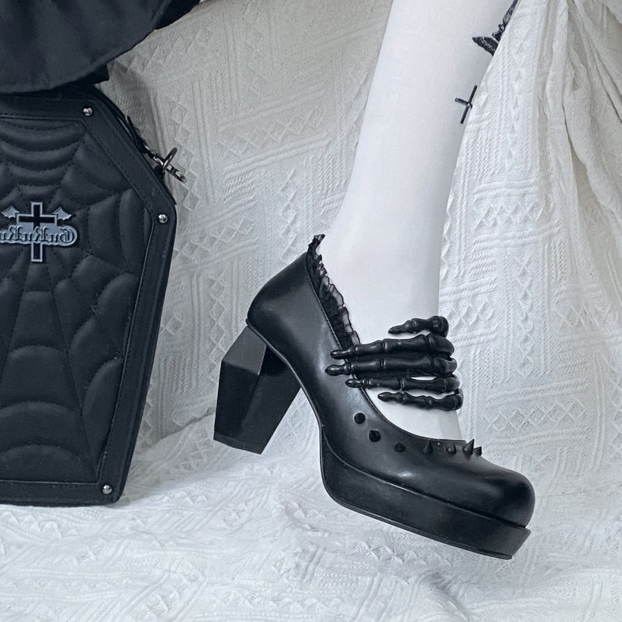 Original Skull Design Lolita High Heel Shoes