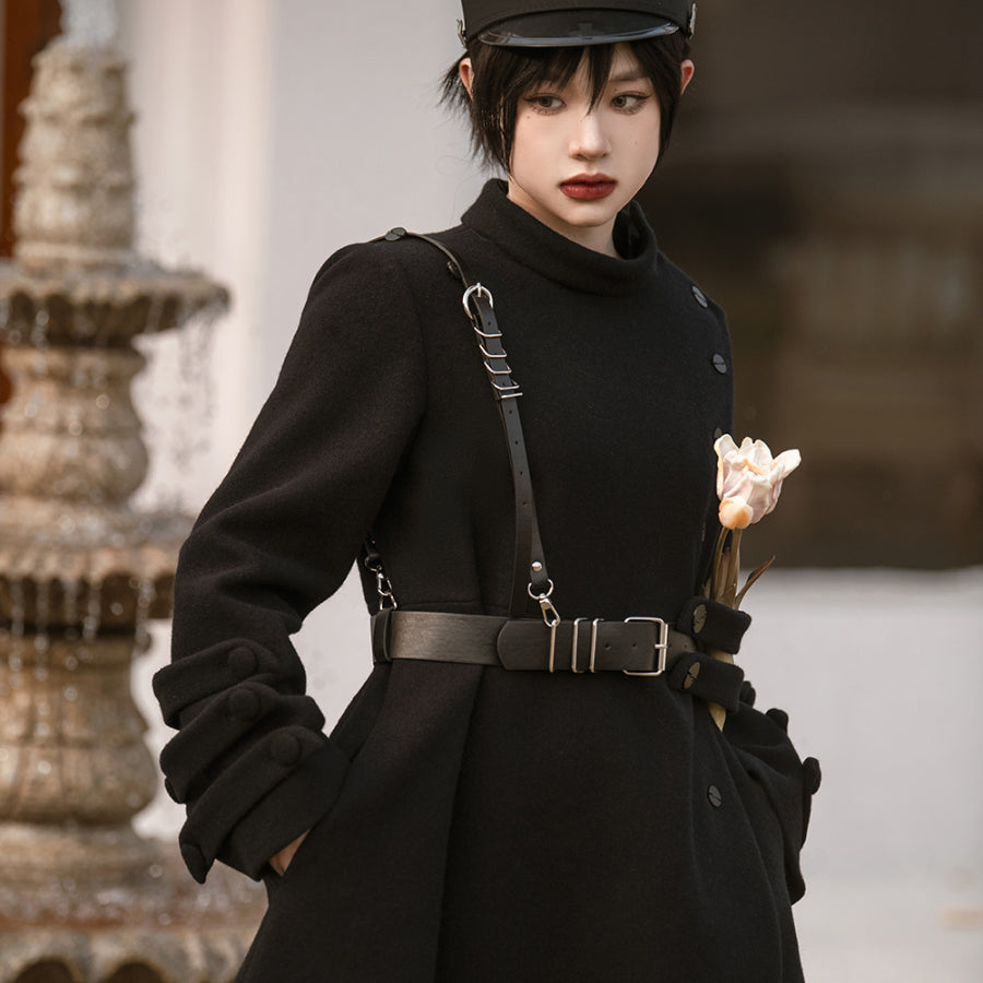 Winter Mid-length Slim Woolen Coat